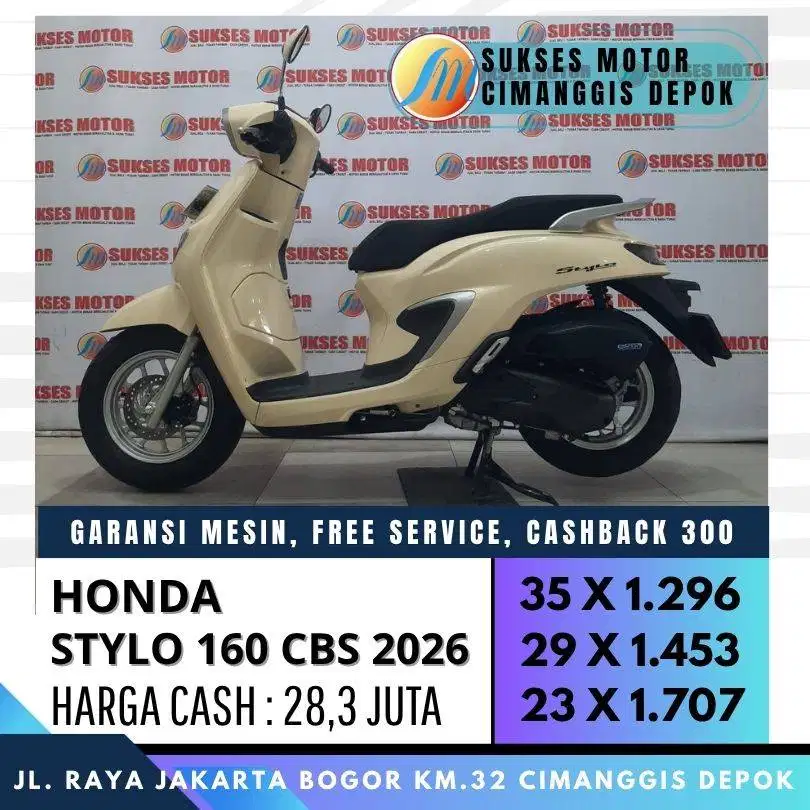 HONDA STYLO 160 CBS 2026 MULUS UNIT GRESS SIAP PAKAI CASHBACK 300