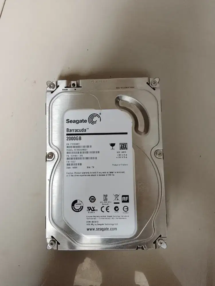 Jual hardisk bekas CCTV 2tb