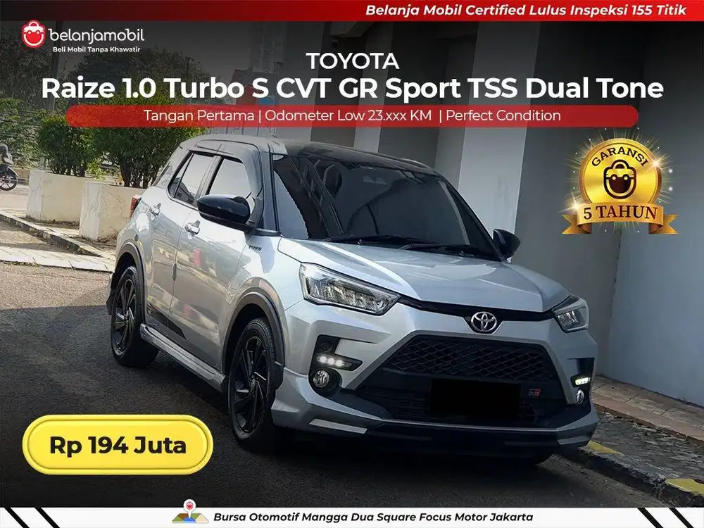 [LOW KM 23RB] Toyota Raize 1,0 Turbo S GR TSS Dual Tone 2021/2022/2023