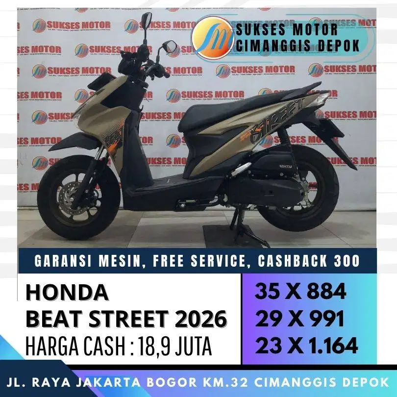 HONDA BEAT STREET ESP 2026 MULUS CASH KREDIT CC/PAYLATER BISA