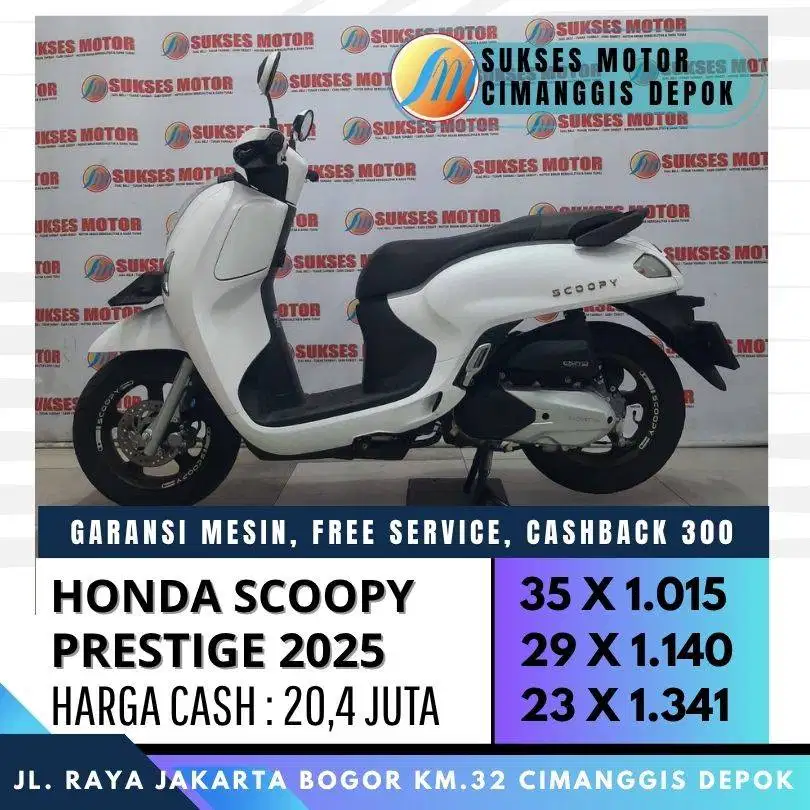 SCOOPY PRESTIGE 2025 PUTIH MULUS TERMURAH PAYLATER ADM 0%