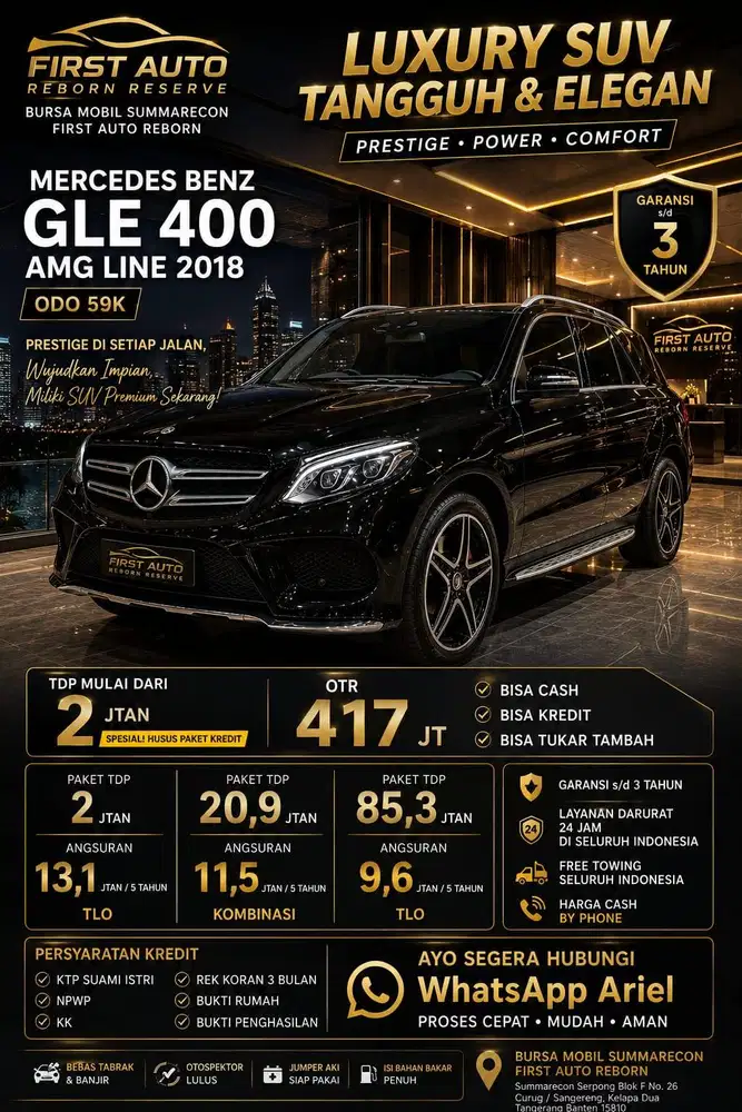 Mercy GLE 400 AMG tahun 2018