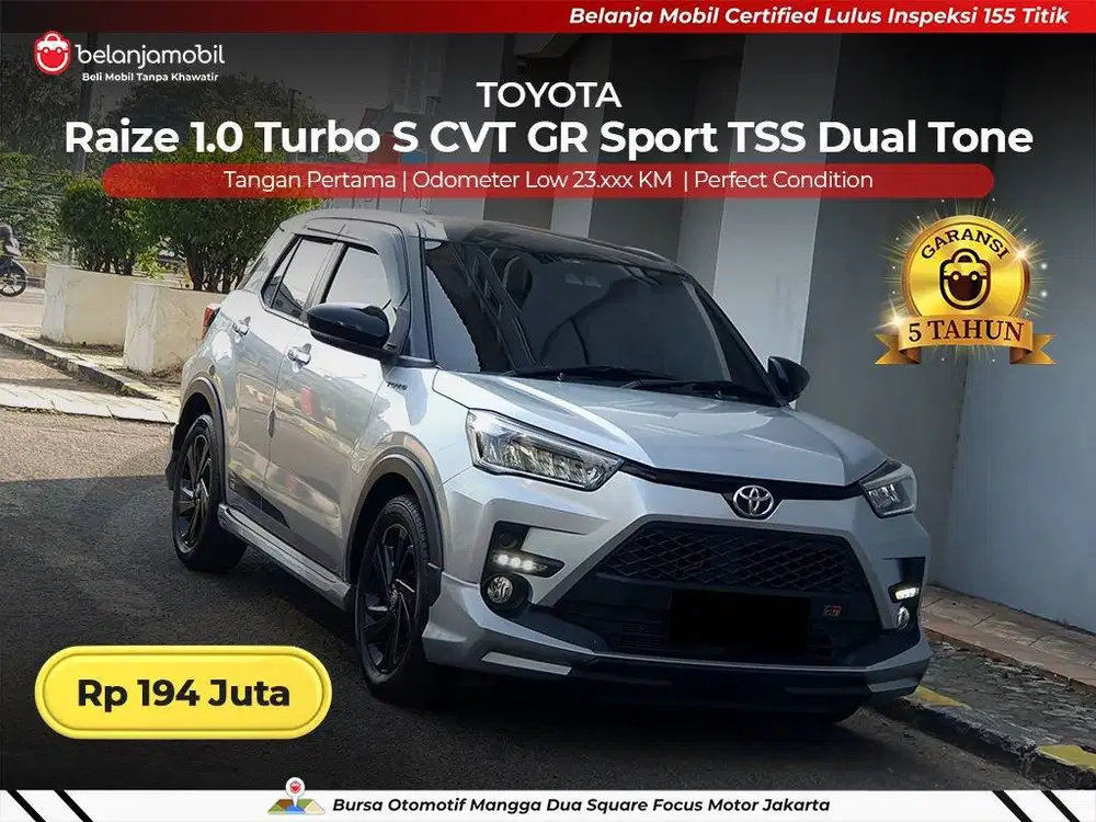 [LOW KM 23RB] Toyota Raize 1.0 Turbo S GR TSS Dual Tone 2021/2022/2023