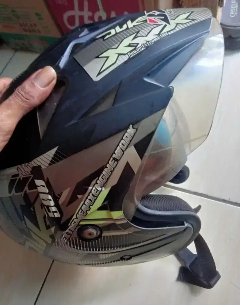 Helem merek BXP dabel kaca luar dalam