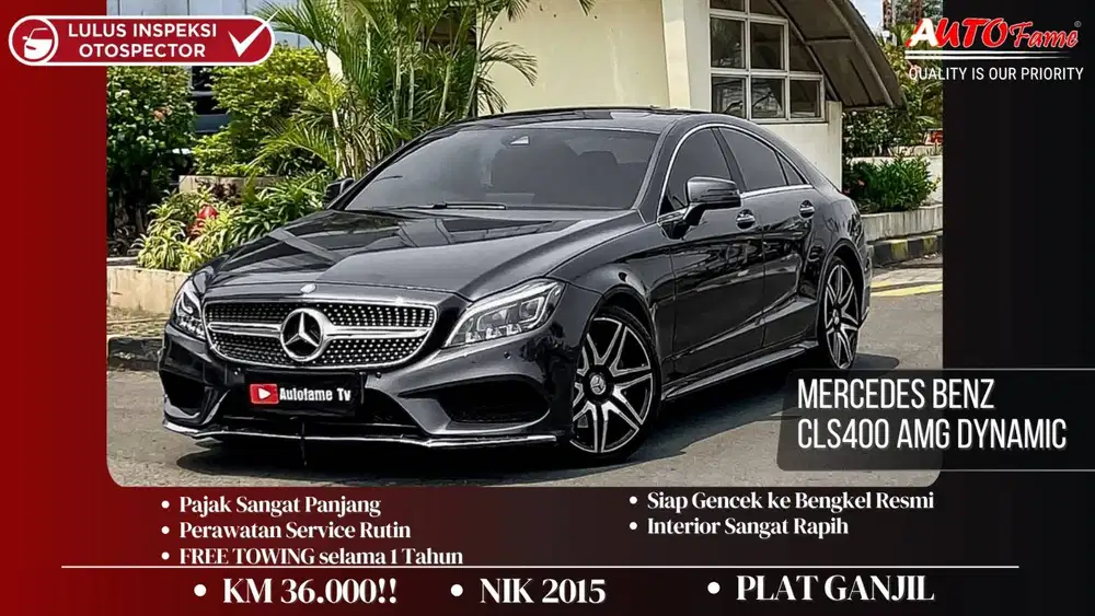 KM36RB Mercedes Benz CLS400 AMG Dynamic NIK 2015 Grey On Black Full Sp