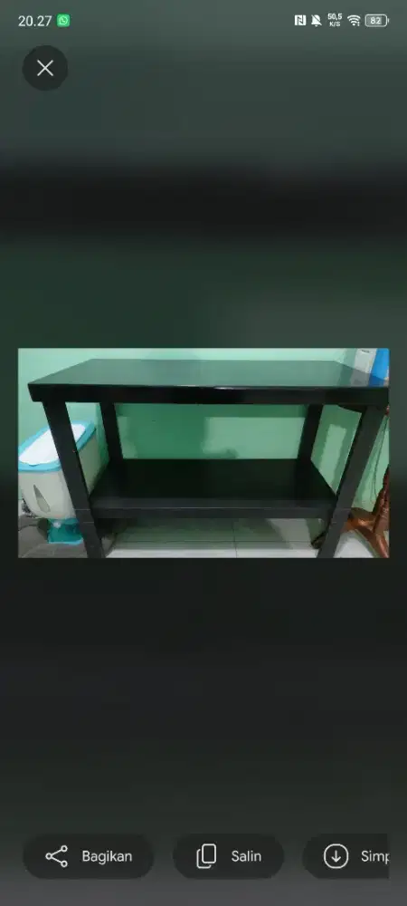 Meja kayu triplek