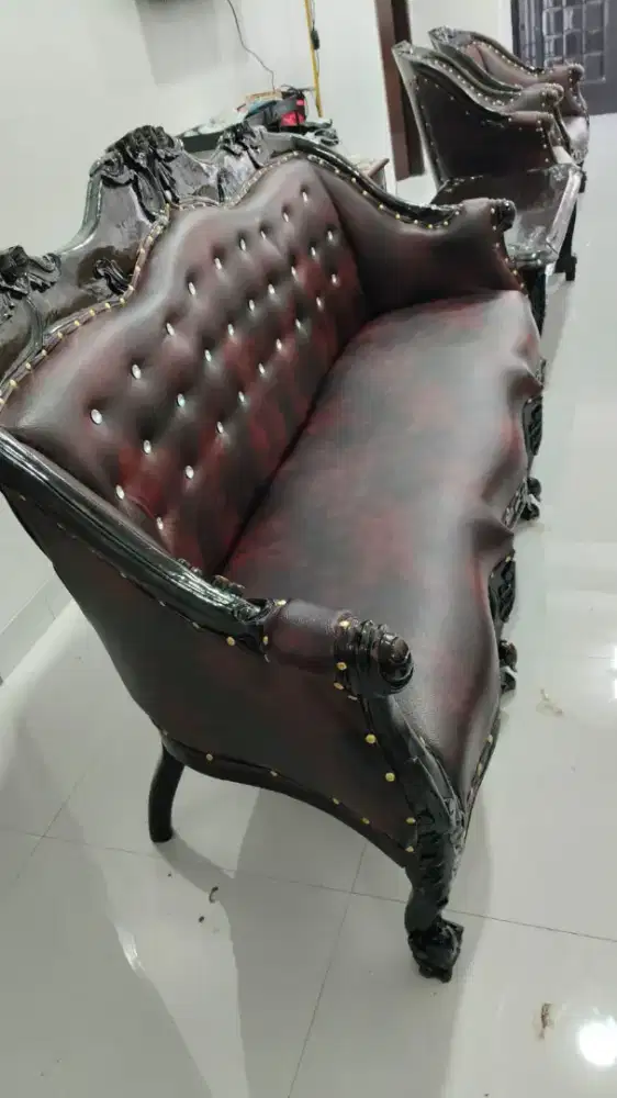 Kursi Tamu Mewah 1515Jati plus meja
