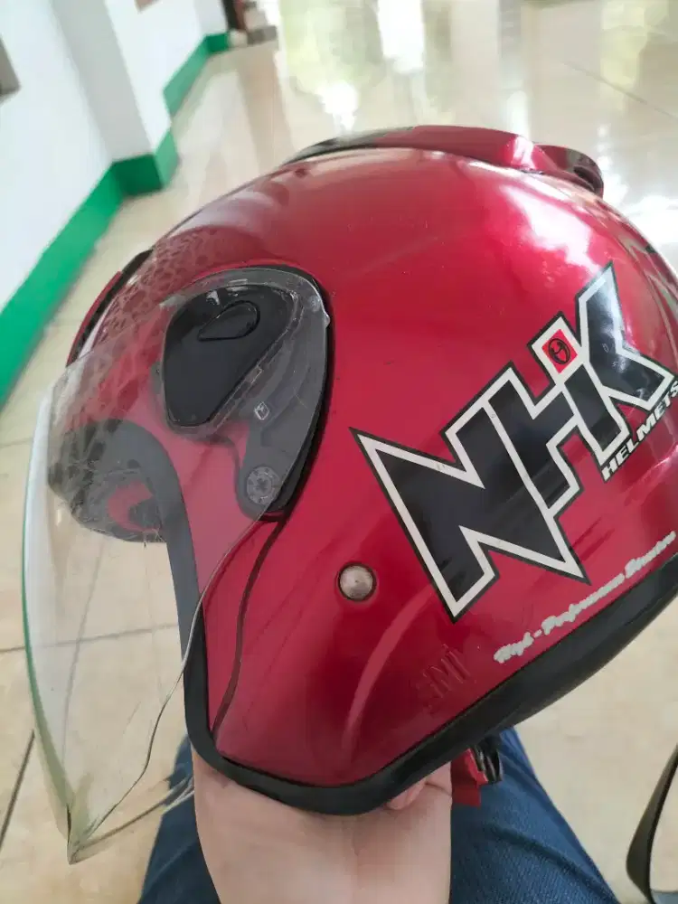 Helm NHK Merah, Bagus siap pakai, Busa utuh no minus