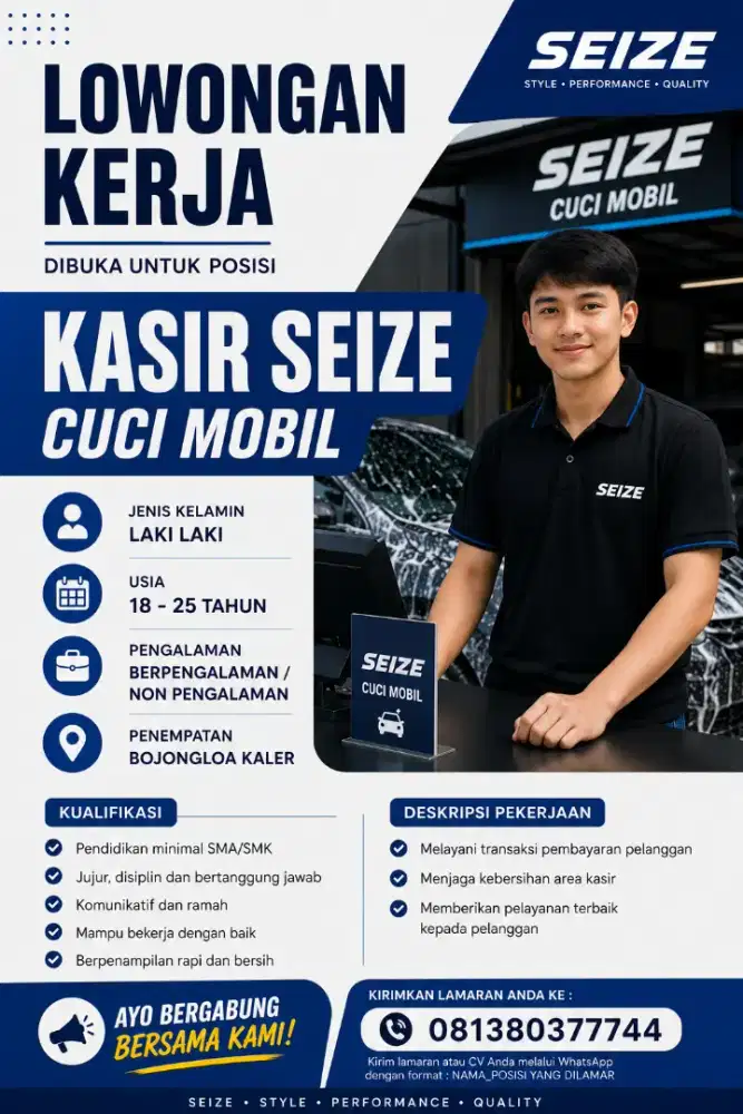 Lowongan kerja Kasir Cuci Mobil