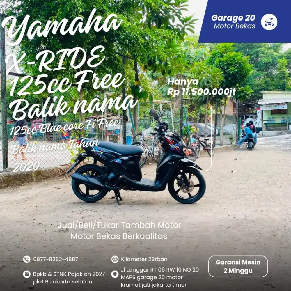 Yamaha X-RIDE 125cc New Free Balik nama jabodetabek  Tahun 2020