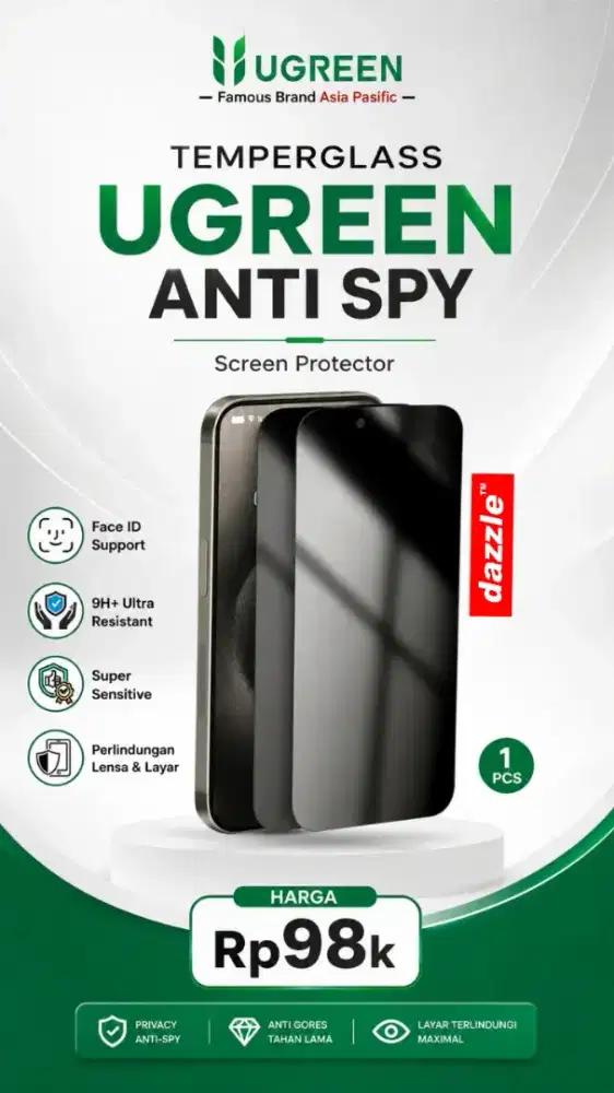 Temperglass Ugreen Anti Spy