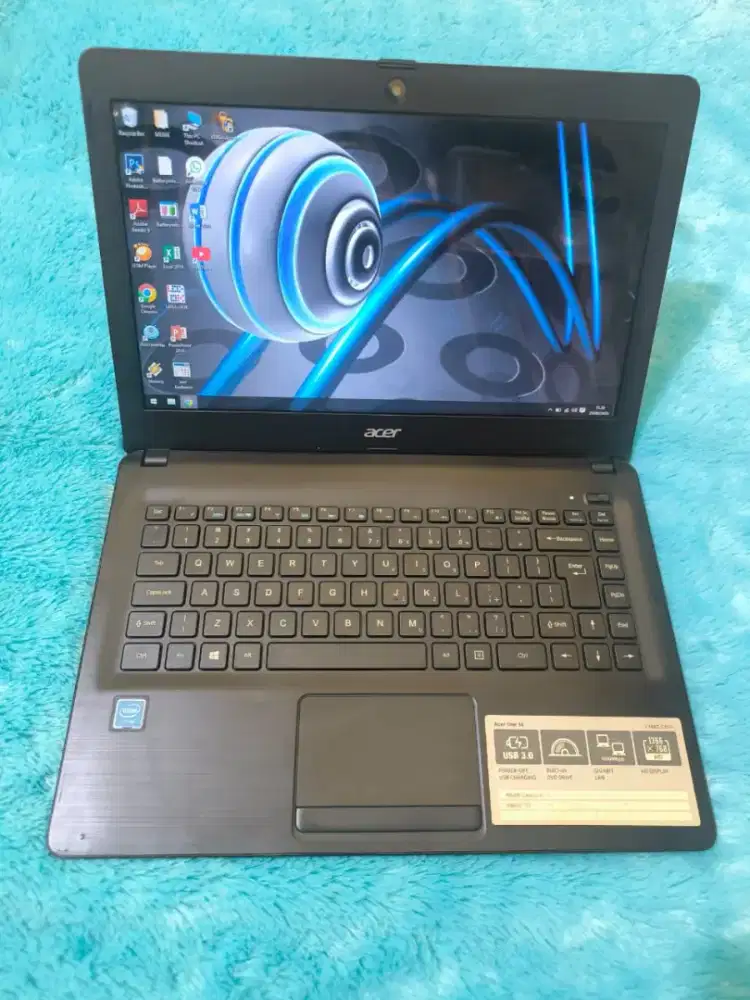 Dijual laptop acer one z1402 slim,kenceng.intel celeron,ram 8 gb