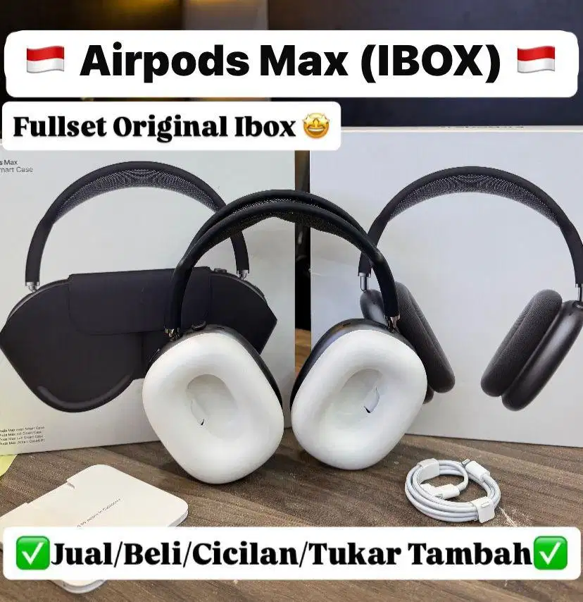 Airpods Max Gen 1 Lightning Black Resmi ibox