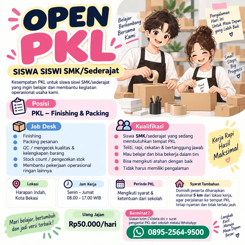 LOWONGAN PKL MAGANG SISWA SISWI PERCETAKAN