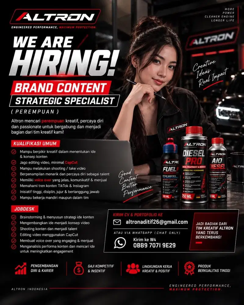 Info Loker Perempuan - Brand Content Strategic Specialist