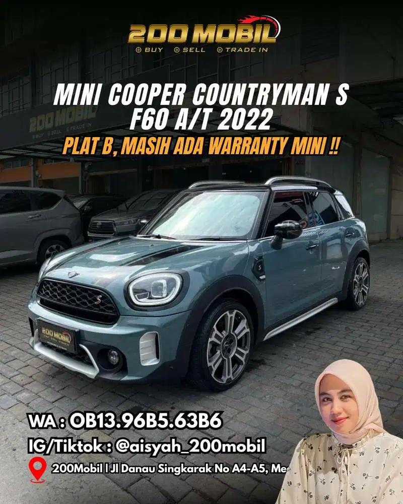 Mini Cooper Countryman S F60 A/T 2022 Bensin