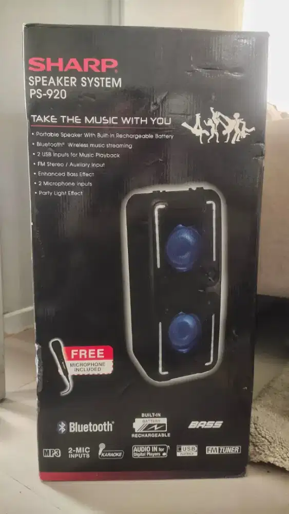 Sharp Speaker PS - 920 Bluetooth - LIKE NEW ( 2x pakai )