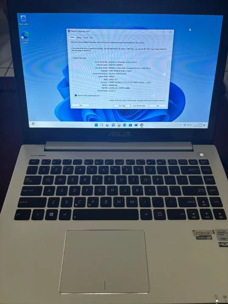 LAPTOP ASUS S400CA MINUS WS & Baterai Drop