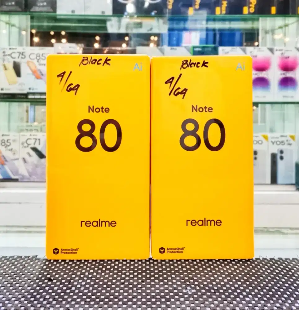 BARU..REALME NOTE 80 RAM 4+4/64 SEGEL/GARANSI RESMI.