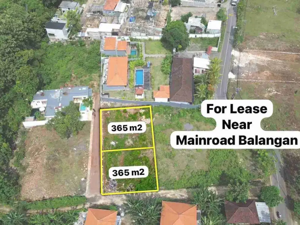 TANAH SEWA 365m² DEKAT TOFINO VILA BALANGAN. KUTA SELATAN