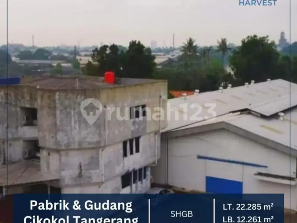 Dijual/Disewakan Pabrik & Gudang  Di Cikokol Tangerang 22285 m²
