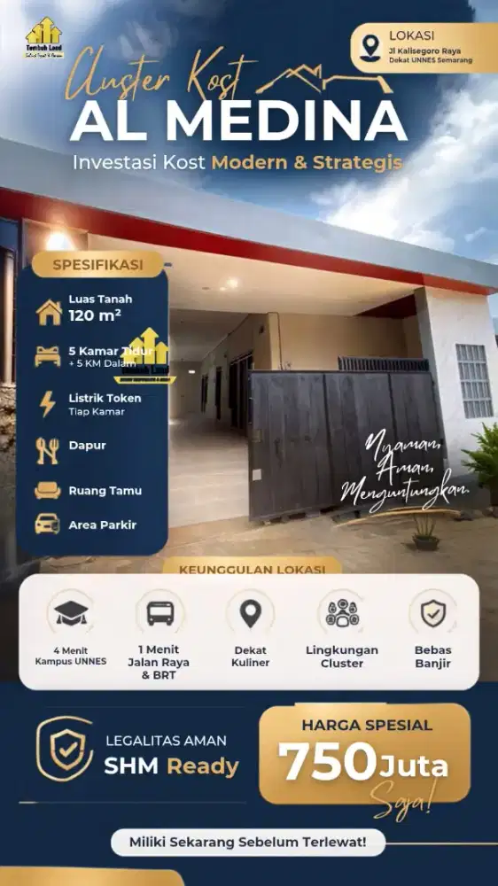 KOST PESAN BANGUN SHM READY DEKAT KAMPUS UNNES