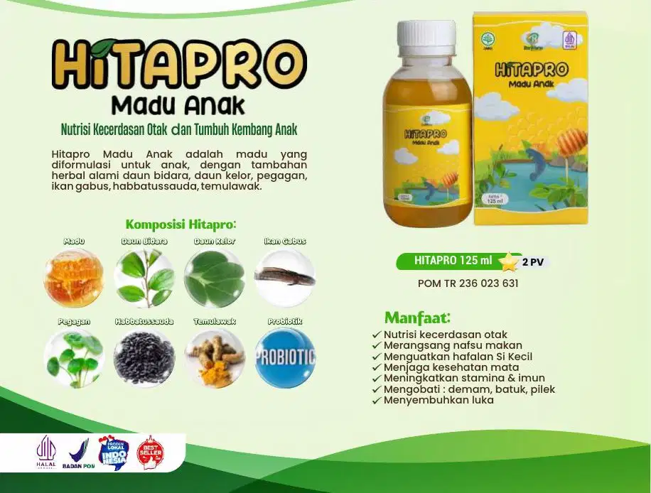 Madu Hitapro untuk menjaga kesehatan anak agar terhindar dari sakit