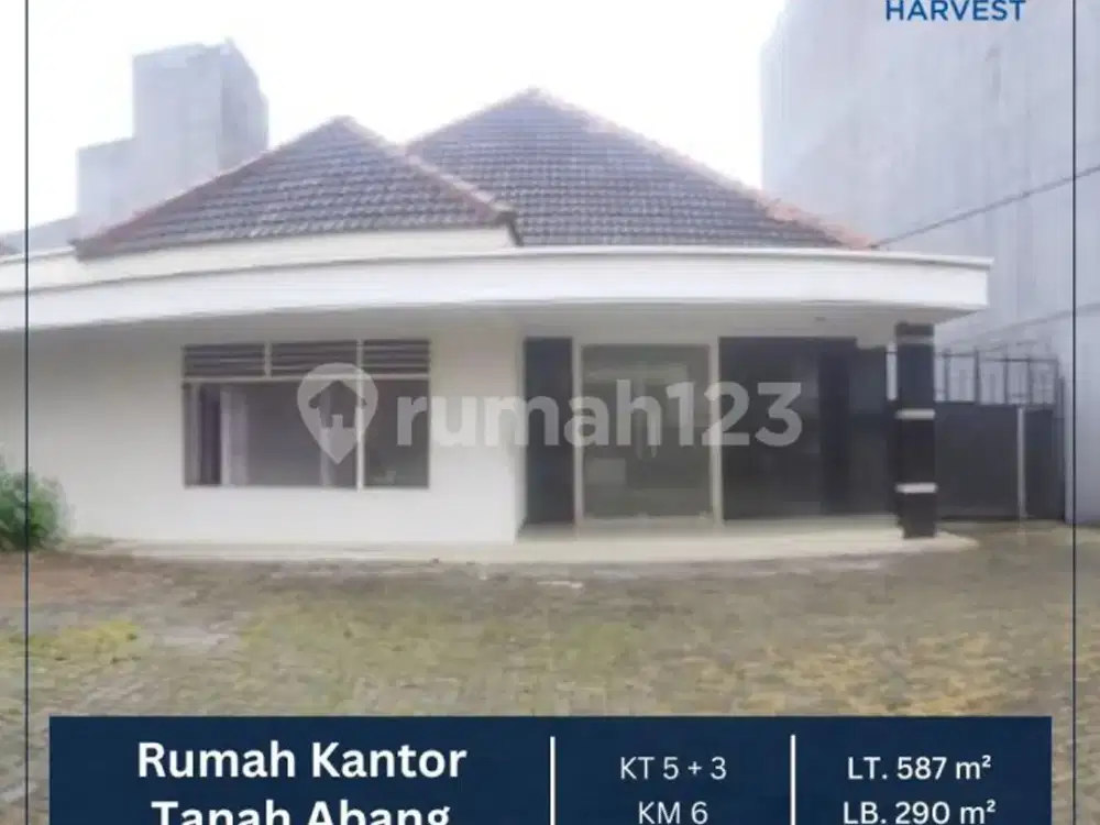 Dijual Cepat Rumah Kantor Lokasi Strategis Di Tanah Abang