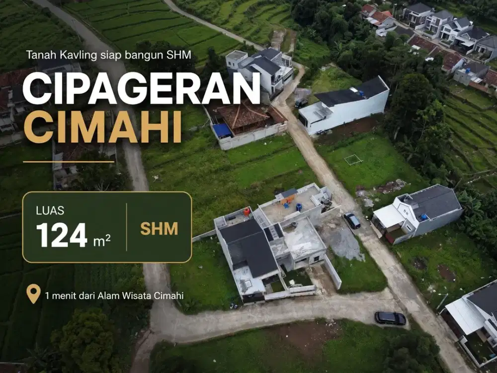 Kavling 124 m² Kolonel Masturi Cimahi 1 Menit dari Alam Wisata