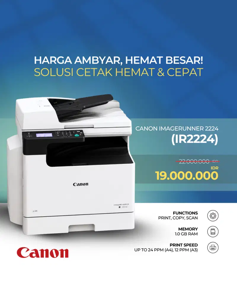 Mesin Fotokopi/Printer Canon imageRunner 2224