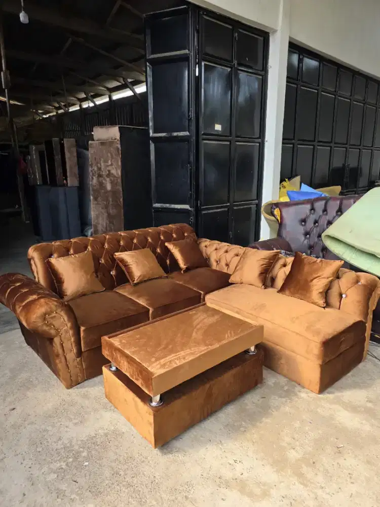 Sofa L minimalis l.kancing