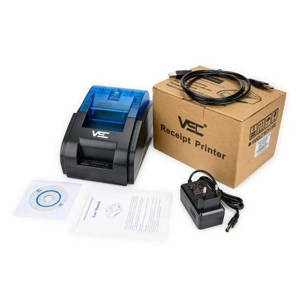 printer thermal bluetooth 58mm VSC 58V USB RJ-11 balck NEw