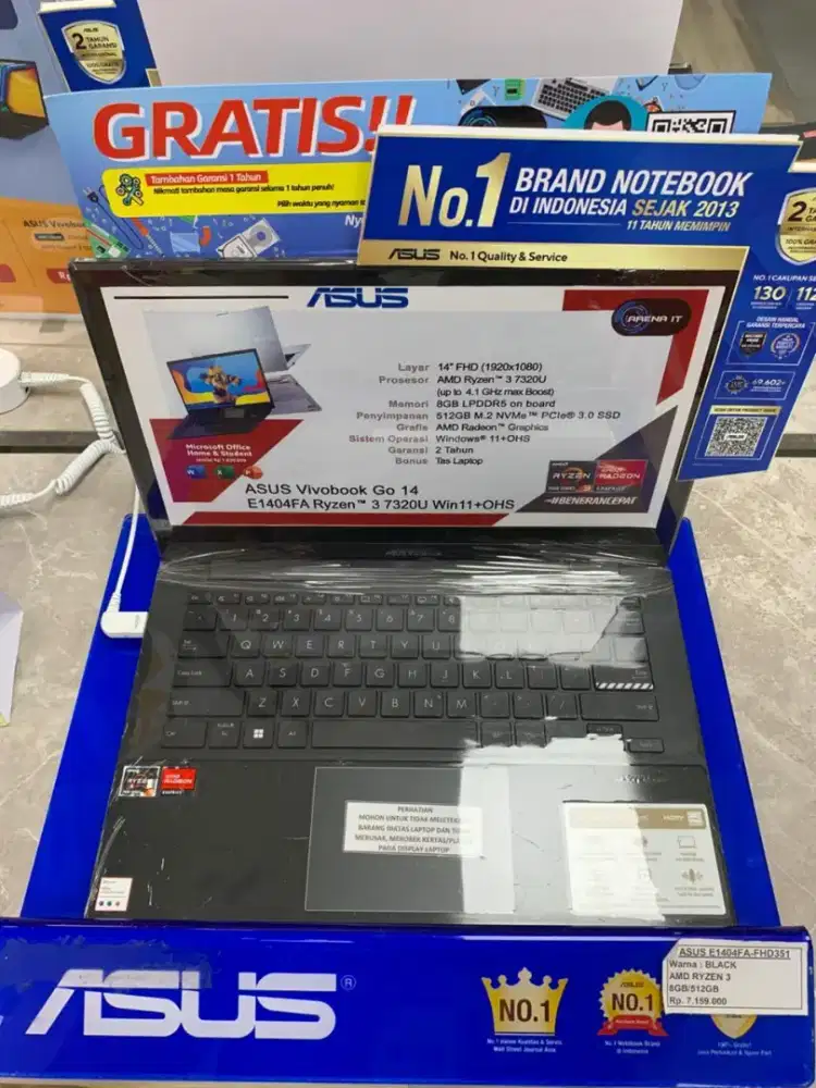 ASUS Vivobook Go 14 Ryzen 3 7320U 8GB 512GB | Cicilan Home Credit