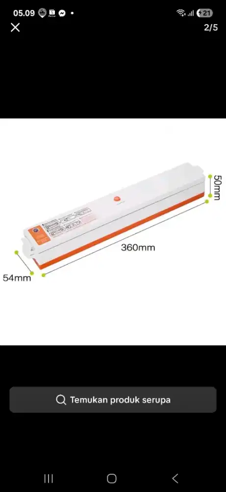 Vakum sealer makanan