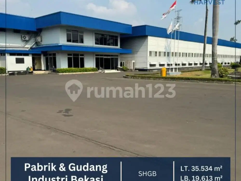 Dijual Gudang 35534 M² Di Bekasi Jawa Barat