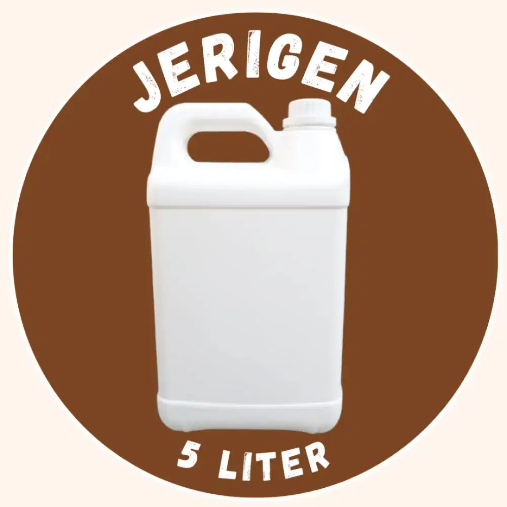Jerigen putih bekas minyak ukuran 5 liter