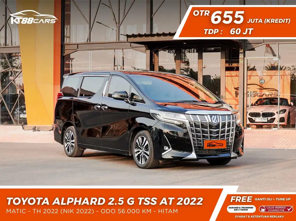 [BERGARANSI] TOYOTA ALPHARD 2.5 G TSS MATIC TAHUN 2022 HITAM GANJIL