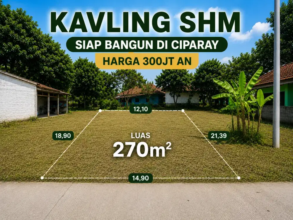 Tanah SHM Siap Bangun di Ciparay Bandung Selatan