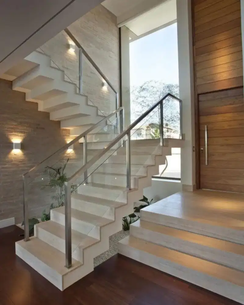Railing Tangga Stainless Kaca Estetik