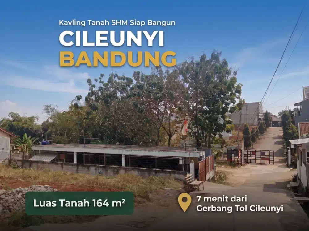 Kavling 164 m² Komplek DPR Cileunyi SHM 7 Menit ke Tol Cileunyi