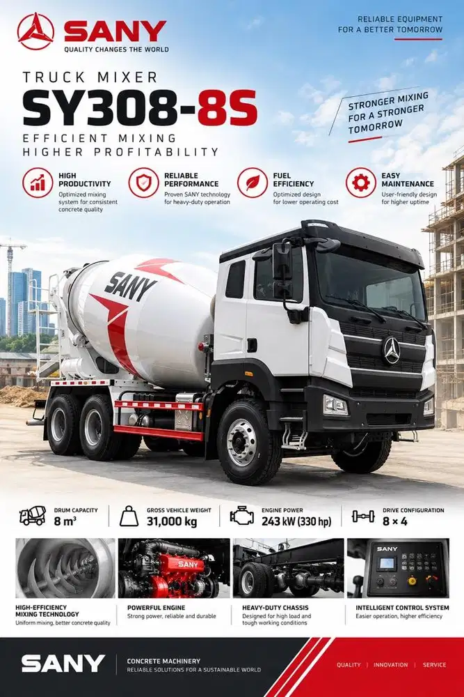 Truk mixer sany
