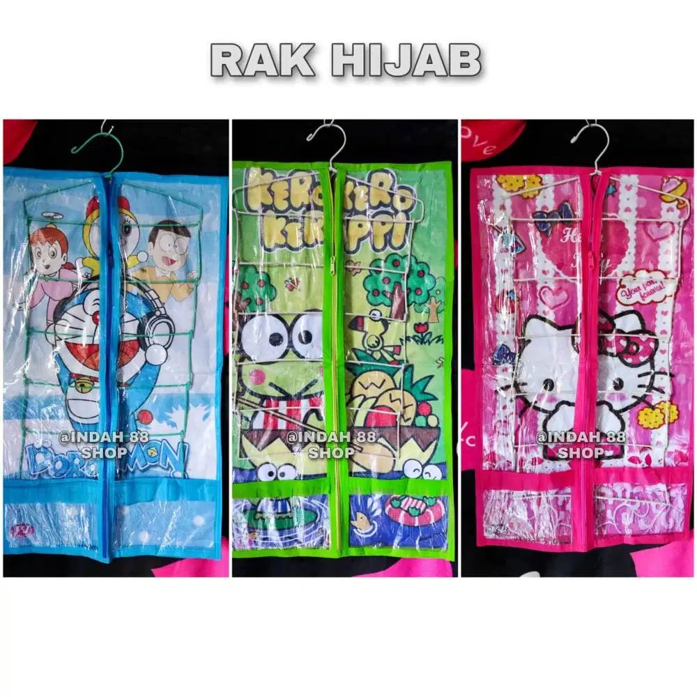 Rak Hijab Besar Dngan Saku Gantung
