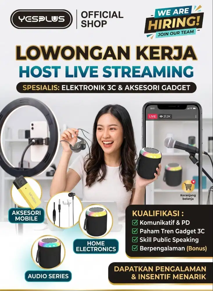 Host Live Streaming ( Tik Tok Shop )
