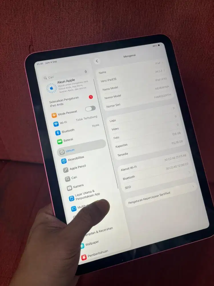 ipad gen 11 128 second ibox istimewa