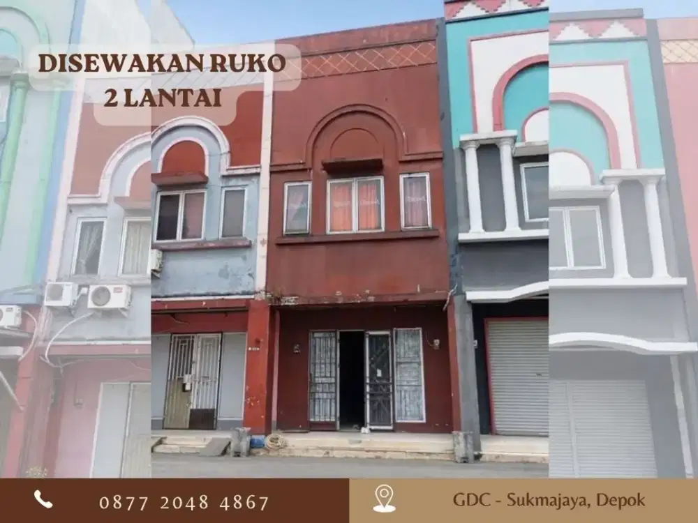Disewakan Ruko 2 Lantai Siap Usaha De Arcade GDC Depok 59JT Per Tahun
