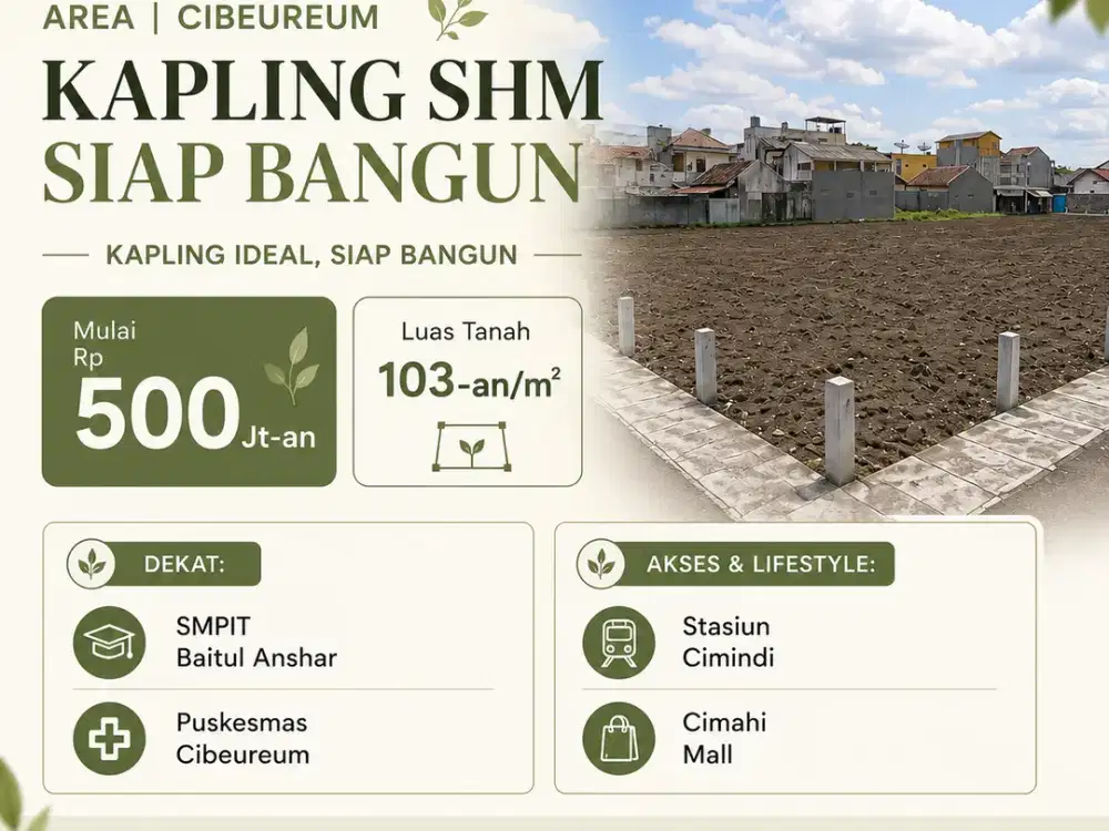 Tanah Kavling Cibeurem| Siap Huni Lokasi Strategis