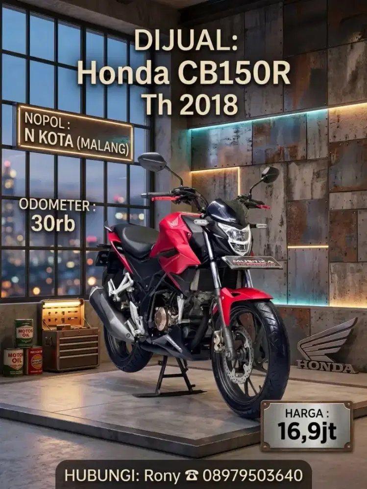TERMURAH‼️ HONDA CB 150 R TH 2018 NOPOL N KOTA. RONY MUSTIKA