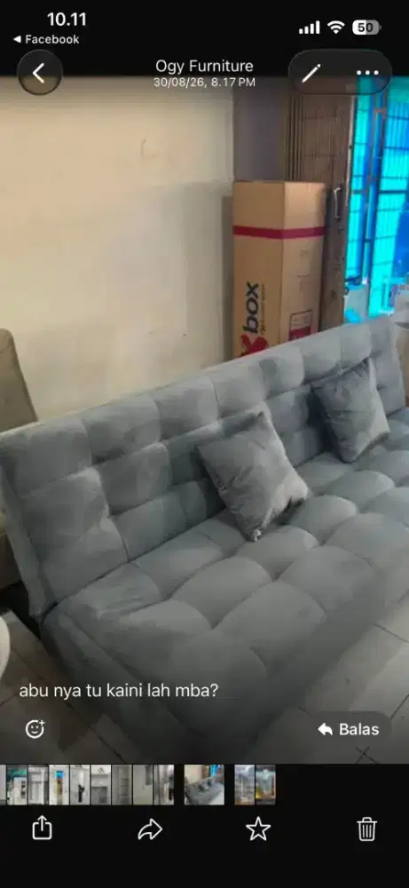 Ready sofabed bludru