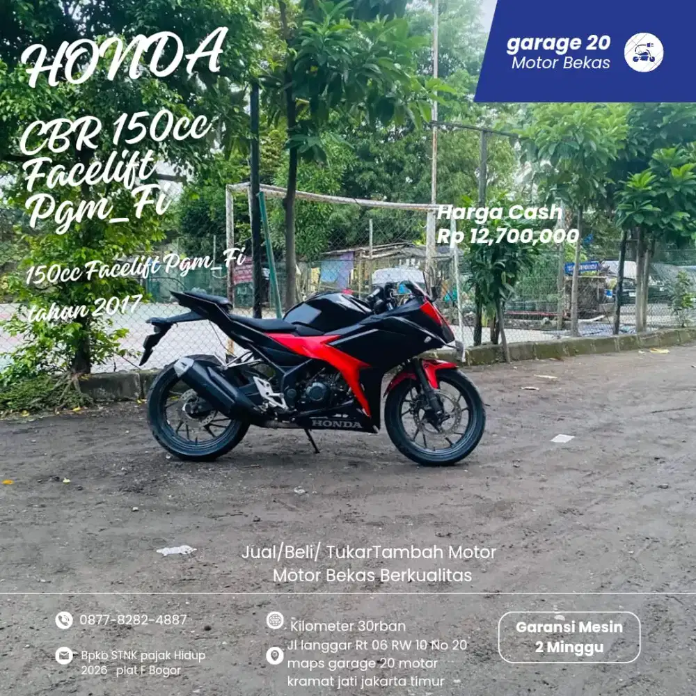 Honda CBR 150cc Facelift Pgm_Fi Tahun 2017