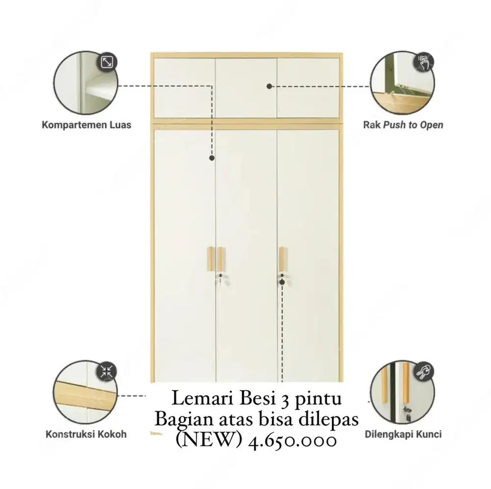 Lemari Besi 3 Pintu Informa